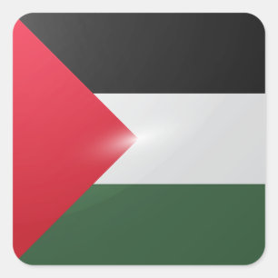 Sticker Carré Drapeau carré de Palestine