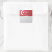 Sticker Carré Drapeau carré de Singapour (Sac)