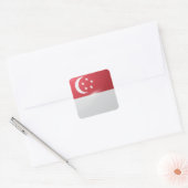 Sticker Carré Drapeau carré de Singapour (Enveloppe)