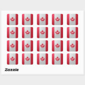 Sticker Carré Drapeau carré du Canada (Feuille)