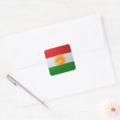Sticker Carré Drapeau carré du Kurdistan (Enveloppe)