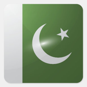 Sticker Carré Drapeau carré pakistanais