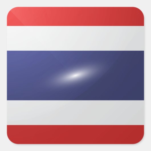 Sticker Carré Drapeau carré thaïlandais (Devant)