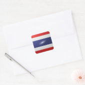Sticker Carré Drapeau carré thaïlandais (Enveloppe)