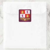 Sticker Carré Drapeau Castilla y Leon (Sac)