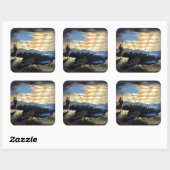 Sticker Carré Drapeau céleste américain dans le ciel, Guerre civ (Feuille)