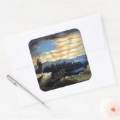 Sticker Carré Drapeau céleste américain dans le ciel, Guerre civ (Enveloppe)