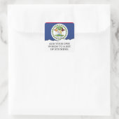 Sticker Carré Drapeau classique de Belize (Sac)