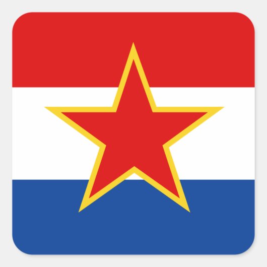 Sticker Carré Drapeau croate, hrvatska zastava (Devant)