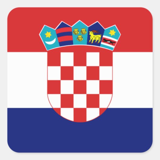 Sticker Carré Drapeau croate - Trobojnica (Devant)