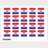 Sticker Carré Drapeau Croatie (Feuille)