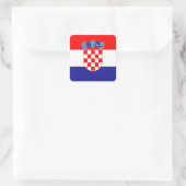 Sticker Carré Drapeau Croatie (Sac)