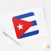 Sticker Carré Drapeau Cuba (Enveloppe)