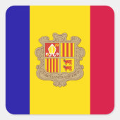 Sticker Carré drapeau d'Andorre (Devant)