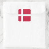 Sticker Carré Drapeau danois (Sac)