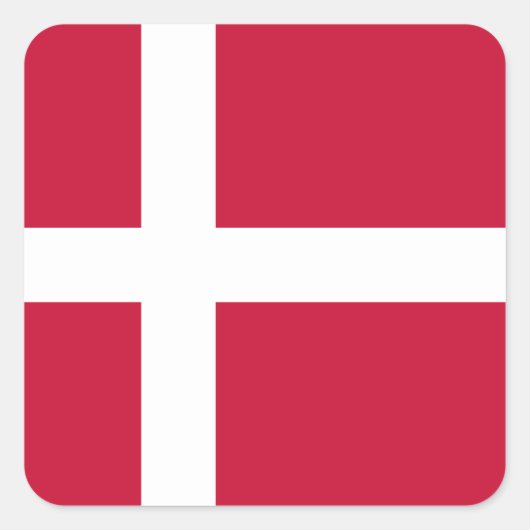 Sticker Carré Drapeau danois (Devant)