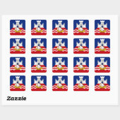 Sticker Carré Drapeau de Belgrade (Feuille)