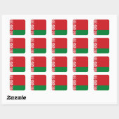 Sticker Carré Drapeau de Biélorussie (Feuille)