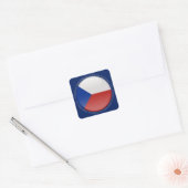 Sticker Carré Drapeau de bulle de la République tchèque (Enveloppe)