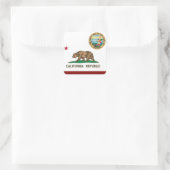 Sticker Carré Drapeau de Californie (Sac)