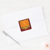 Sticker Carré Drapeau de Catalogne (Enveloppe)