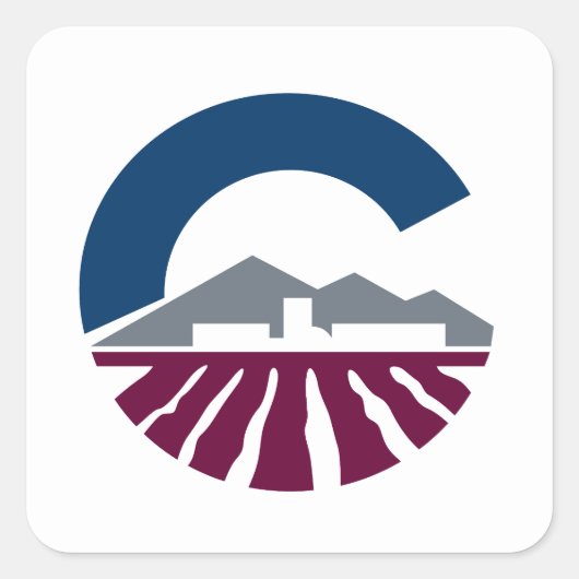 Sticker Carré Drapeau de Chandler, Arizona (Devant)