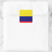 Sticker Carré Drapeau de Colombie (Sac)