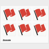 Sticker Carré Drapeau de course rouge (Feuille)