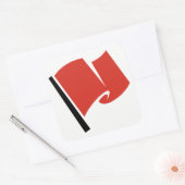 Sticker Carré Drapeau de course rouge (Enveloppe)