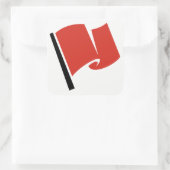 Sticker Carré Drapeau de course rouge (Sac)