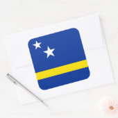 Sticker Carré Drapeau de Curaçao (Enveloppe)