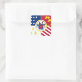 Sticker Carré Drapeau de Détroit (Sac)