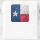 Sticker Carré Drapeau de Faux Parties scintillant Texas (Sac)
