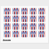 Sticker Carré Drapeau de France personnalisé (Feuille)