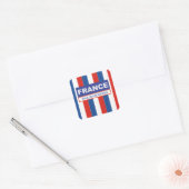 Sticker Carré Drapeau de France personnalisé (Enveloppe)