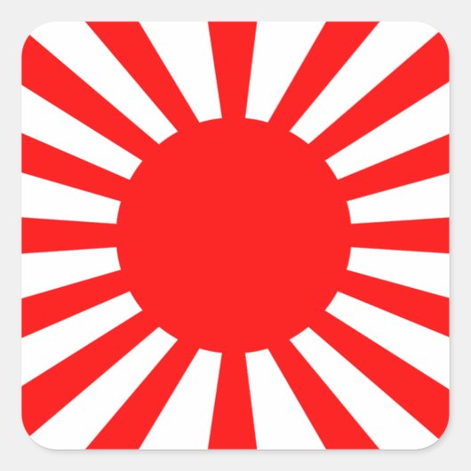 Sticker Carré Drapeau de guerre de l'armée impériale japonaise (Devant)