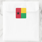 Sticker Carré Drapeau de Guinée-Bissau (Sac)