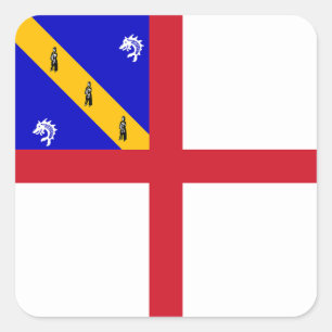 Sticker Carré Drapeau de Herm