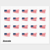 Sticker Carré Drapeau de jachère de betsy ross (Feuille)
