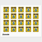 Sticker Carré Drapeau de Jakarta (Feuille)