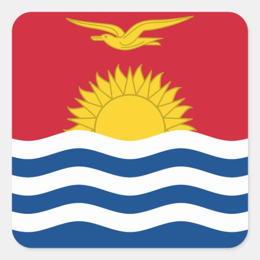 Sticker Carré Drapeau de Kiribati (Devant)