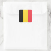 Sticker Carré Drapeau de la Belgique (Sac)