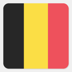 Sticker Carré Drapeau de la Belgique