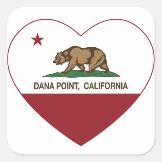 Sticker Carré drapeau de la californie (Devant)