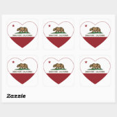 Sticker Carré drapeau de la californie (Feuille)