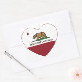 Sticker Carré drapeau de la californie (Enveloppe)