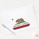 Sticker Carré Drapeau de la Californie Twain Harte (Enveloppe)