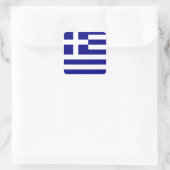 Sticker Carré Drapeau de la Grèce (Sac)