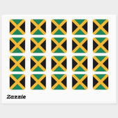 Sticker Carré Drapeau de la Jamaïque (Feuille)