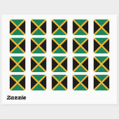 Sticker Carré Drapeau de la Jamaïque (Feuille)
